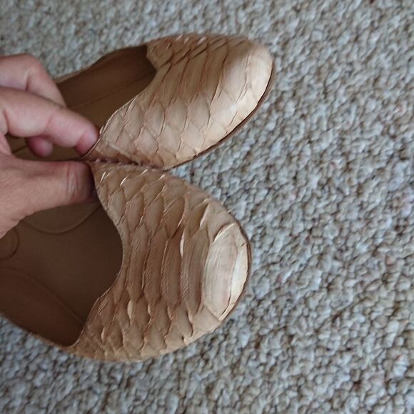 Alexandre Birman Scalloped Python Flat pink Beige size 37.5 - Picture 7 of 12
